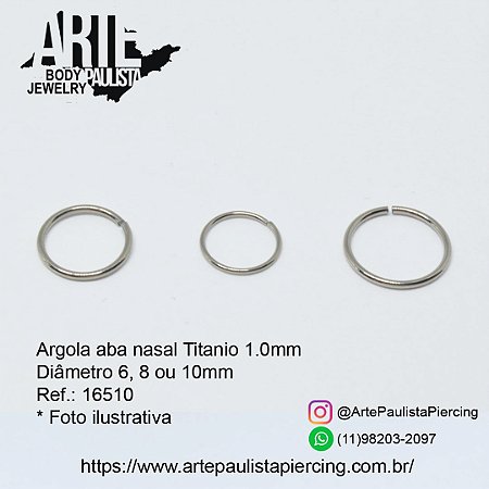 Argola Aba Nasal Básico Titânio