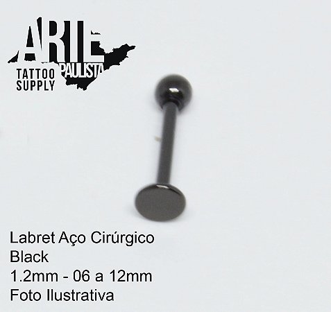 Labret Básico Aço Cirúrgico Black