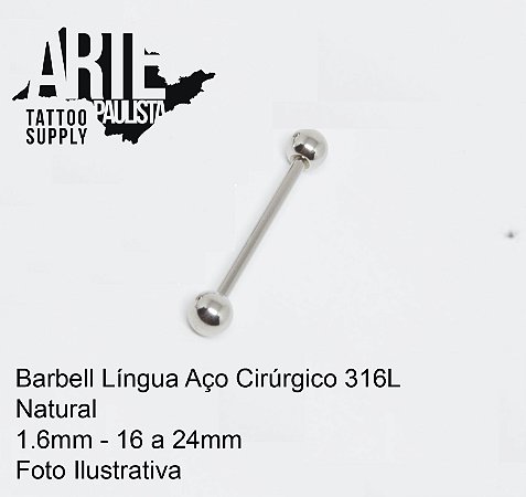 Barbell Lingua Básico Aço Cirúrgico 316L