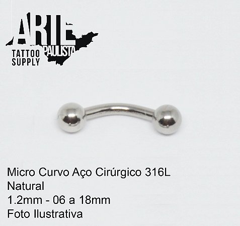 Micro Curvo Básico Aço Cirúrgico 316L