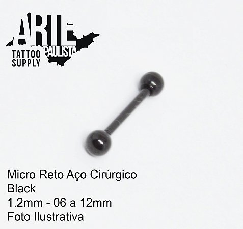Micro Reto Básico Aço Cirúrgico Black