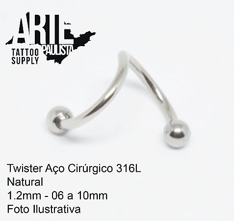 Twister Básico Aço Cirúrgico 316L