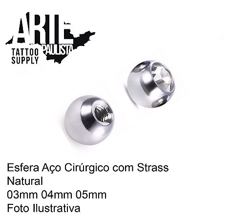 Esfera Padrão (Bolinha) com Strass