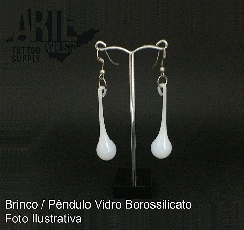 Brinco/Pêndulo Vidro Borossilicato (Par) - Modelo 01