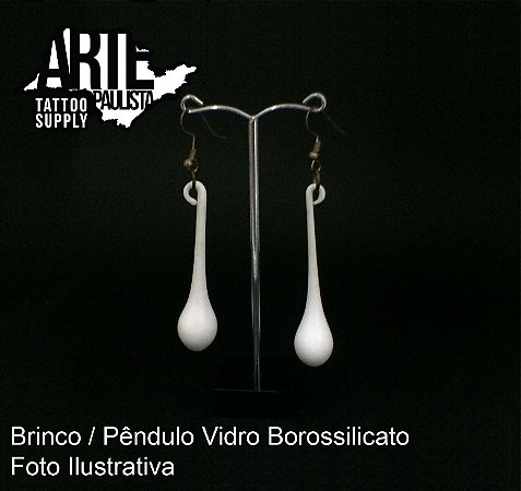 Brinco/Pêndulo Vidro Borossilicato (Par) - Modelo 02