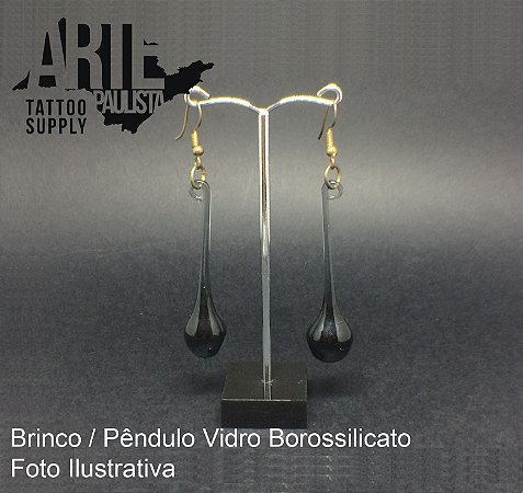 Brinco/Pêndulo Vidro Borossilicato (Par) - Modelo 04