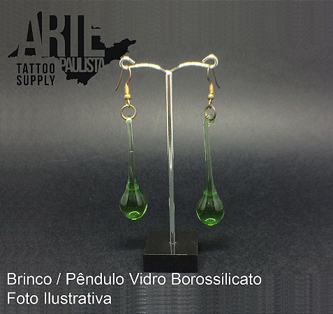Brinco/Pêndulo Vidro Borossilicato (Par) - Modelo 05