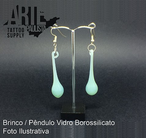 Brinco/Pêndulo Vidro Borossilicato (Par) - Modelo 07