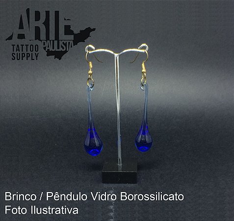 Brinco/Pêndulo Vidro Borossilicato (Par) - Modelo 10