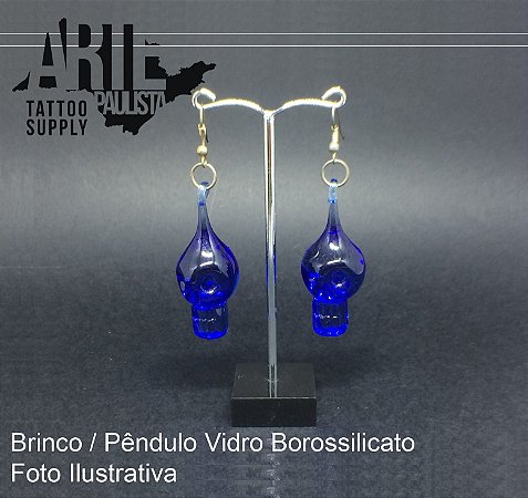 Brinco/Pêndulo Vidro Borossilicato (Par) - Modelo 11