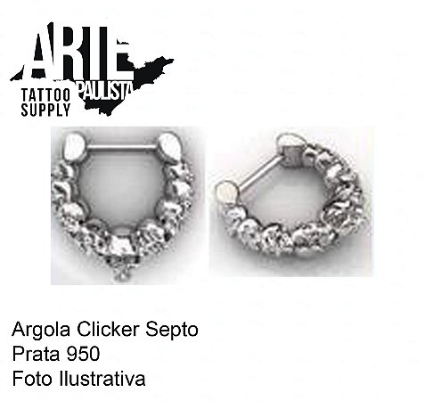 Argola Clicker Prata 950 - Modelo 20