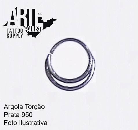 Argola Torção Prata 950 - Modelo 01