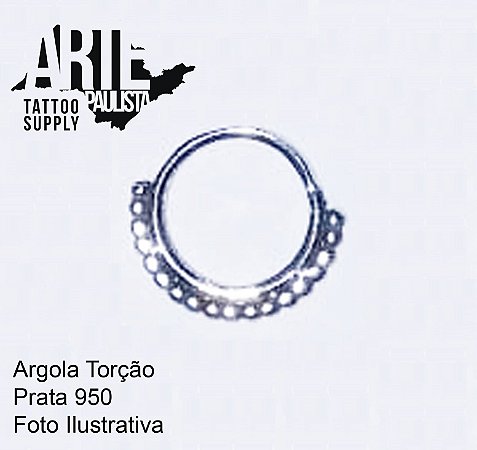Argola Torção Prata 950 - Modelo 03