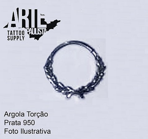 Argola Torção Prata 950 - Modelo 11