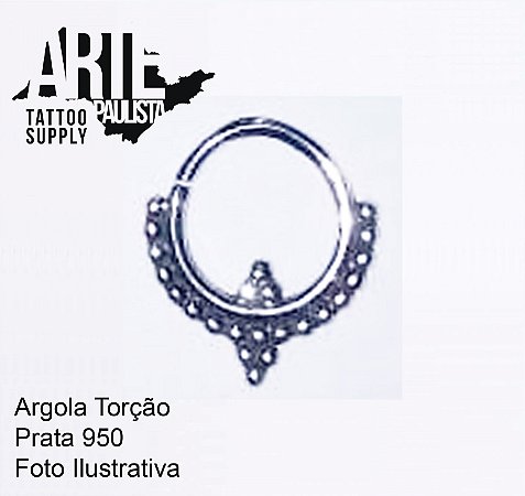 Argola Torção Prata 950 - Modelo 13