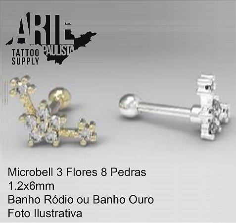 Microbell 3 Flores 8 Pedras - Modelo 04