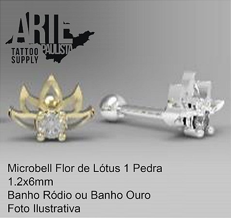 Microbell Flor de Lótus 1 Pedra - Modelo 06