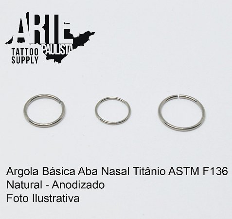 Argola Básica Aba Nasal Titânio ASTM F136