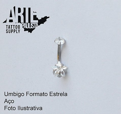 Banana (Umbigo) Aço Formato Estrela Cravação Garra