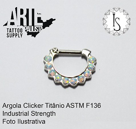 Argola Clicker Titânio ASTM F136 - Linha IS Modelo 01