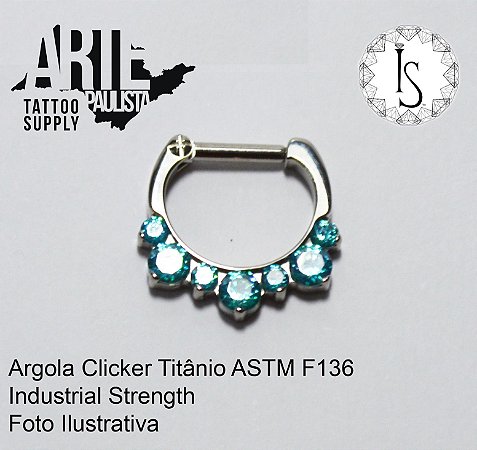 Argola Clicker Titânio ASTM F136 - Linha IS Modelo 04
