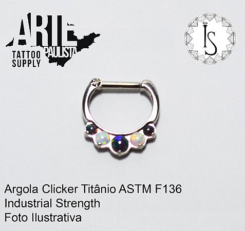 Argola Clicker Titânio ASTM F136 - Linha IS Modelo 05