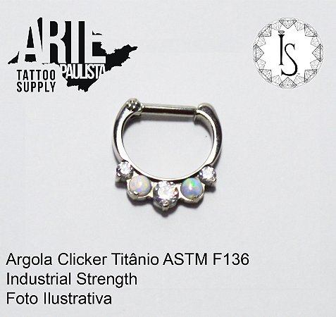 Argola Clicker Titânio ASTM F136 - Linha IS Modelo 06