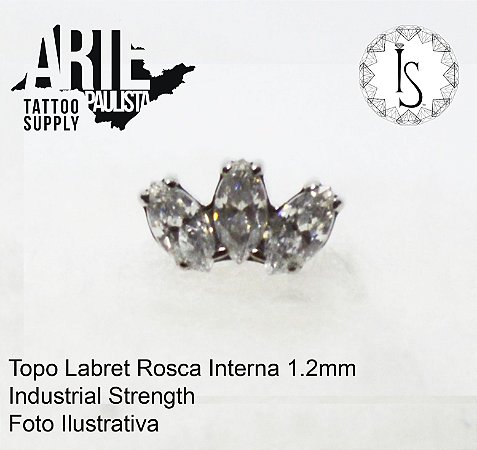 Topo Labret Titânio ASTM F136 - Linha IS Modelo 15
