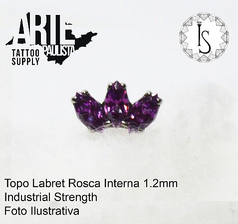 Topo Labret Titânio ASTM F136 - Linha IS Modelo 16