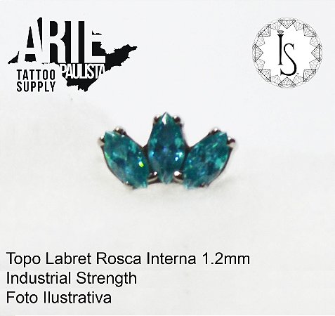 Topo Labret Titânio ASTM F136 - Linha IS Modelo 21