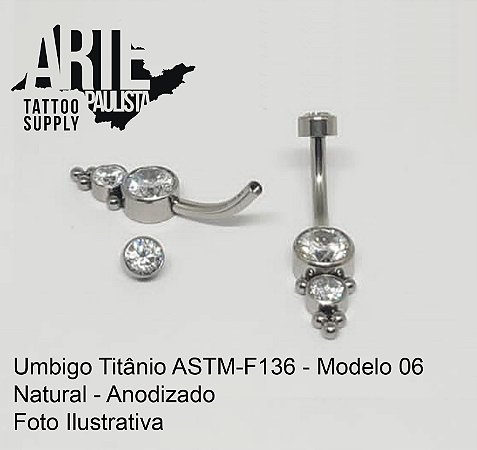Banana (Umbigo) Titânio ASTM-F136 Modelo 06