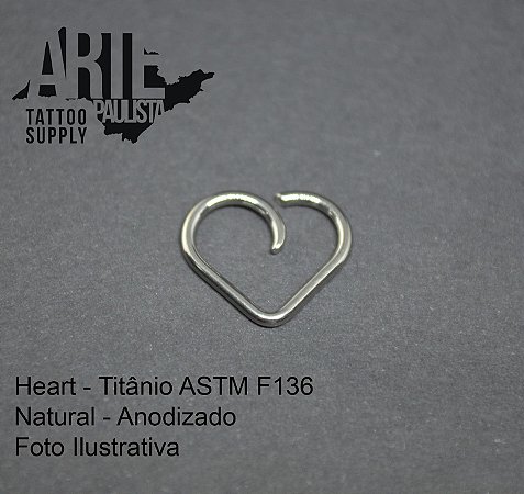 Coração Liso Titânio ASTM F136