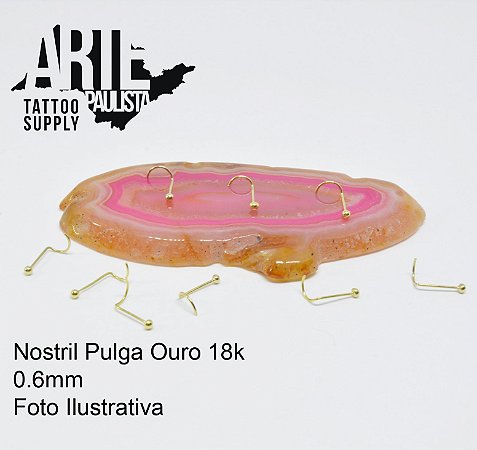 Nostril Pulga Ouro 18k