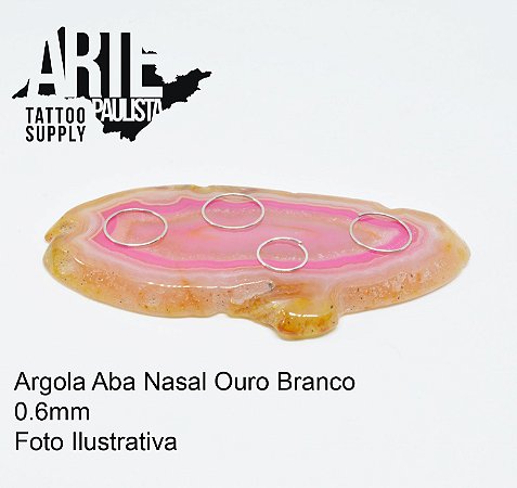 Argola Aba Nasal Ouro Branco