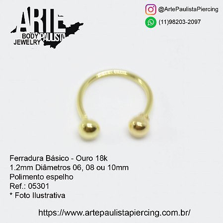Ferradura Básico Ouro 18k