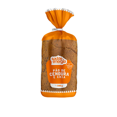 Pão Cenoura Com Chia Sem Glúten Sem Lactose 500g