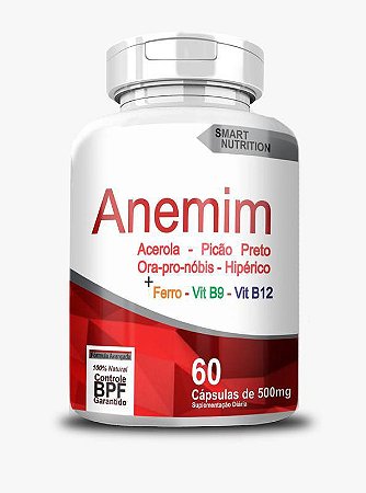 Anemim 500Mg 60 Caps - 4 Elementos