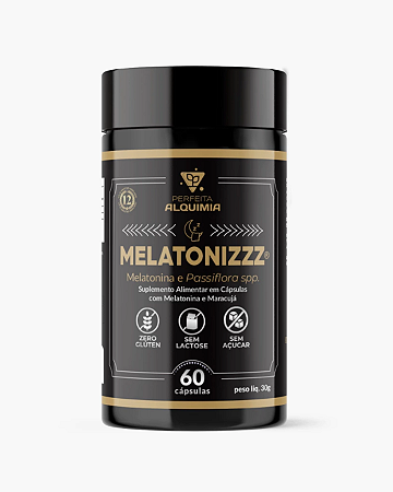 Melatonizzz (Melatonina+Passiflora) 60 Cápsulas - Perfeita Alquimia