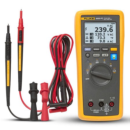 Fluke 3000FC – Multímetro Digital Industrial True-RMS sem fio com o aplicativo Fluke Connect®