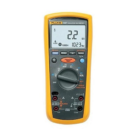 Fluke 1587 FC – Multímetro Megôhmetro com teste Isolação de 50V, 100V, 250V, 500V e 1000V