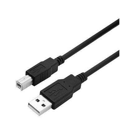 USB 2.0 M/USB B Macho Cor Preta