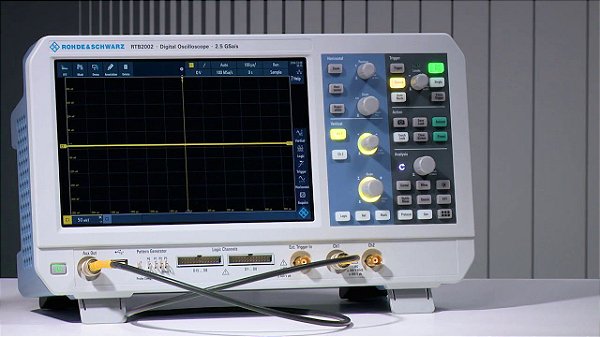 Rohde & Schwarz RTB2002 +RTB-221 – Osciloscópio 100MHz, 2 Canais, Tela de 10,1″ touchscreen, Resolução de 10bits, Amostragem de 2,5 GS/s