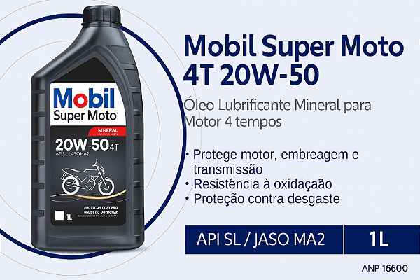 Óleo Mobil Super Moto 20W-50 Mineral