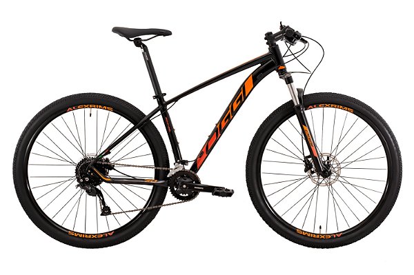 Bicicleta Oggi 7.0 2022 Preto / Laranja 18v Shimano Alivio