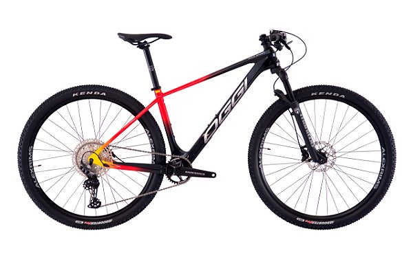 Bicicleta Oggi Agile Sport Carbon Deore 12v 2023 Preto / Vermelho / Amarelo