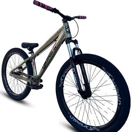 Bicicleta Gios FRX Evo - Freio MT200 - Single Speed - Dourado e Rosa