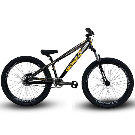 Bicicleta Gios FRX Evo - Freio MT200 - Single Speed - Preto e Dourado