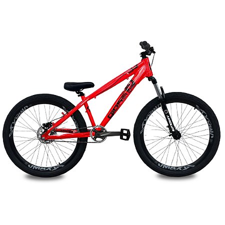 Bicicleta Gios 4TRIX aro 26 Wheeling Grau Freio MT200 Vermelho/Preto