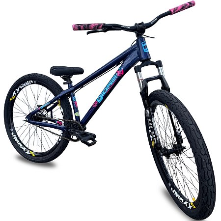 Bicicleta Gios FRS aro 26 Cubo Barulhento Grau Azul/Rosa