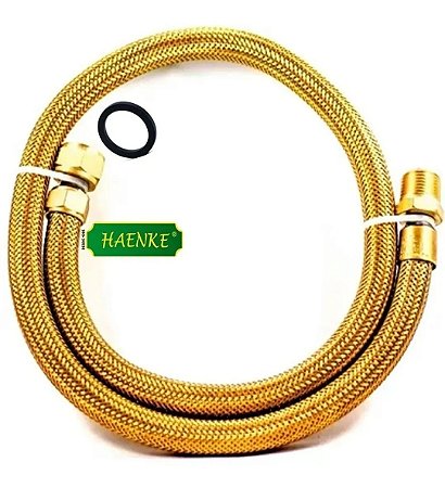 Flexivel gas de cobre  1,20 metros Femêa giratória 1/2" x Macho rotativo 1/2"